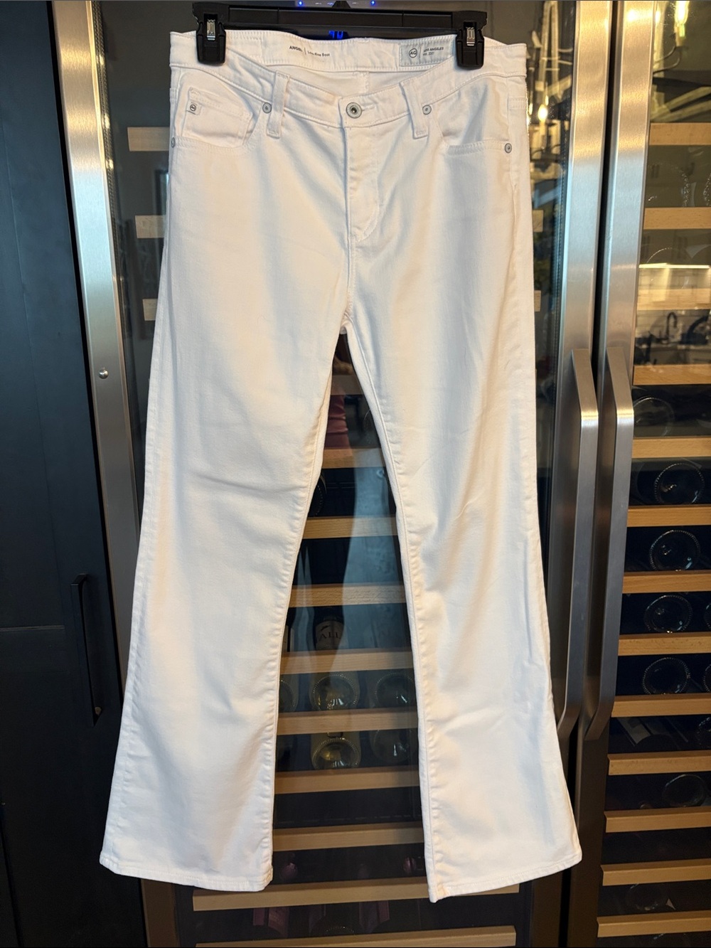 AG Angel Low Rise Boot white denim